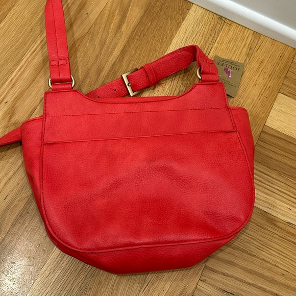 Joules Red Leather Crossbody Bag - Picture 8 of 10